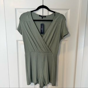 NWT One Clothing Ribbed Romper Green